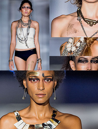 runway collage for Betty James nyfw jewelry show